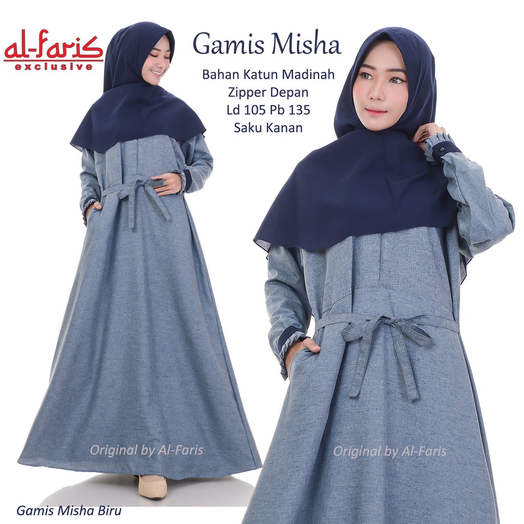 Gamis Misha Gamis Katun Madinah Madina Premium Teksture Serat Kayu Gamis Polos Busui Dress Muslim Lo