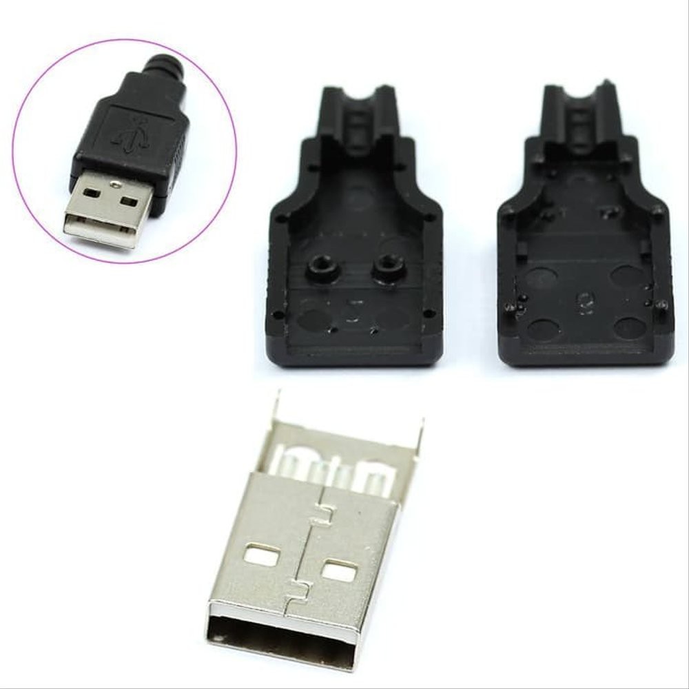 Soket USB kosong tipe jantan USB socket connector male plug