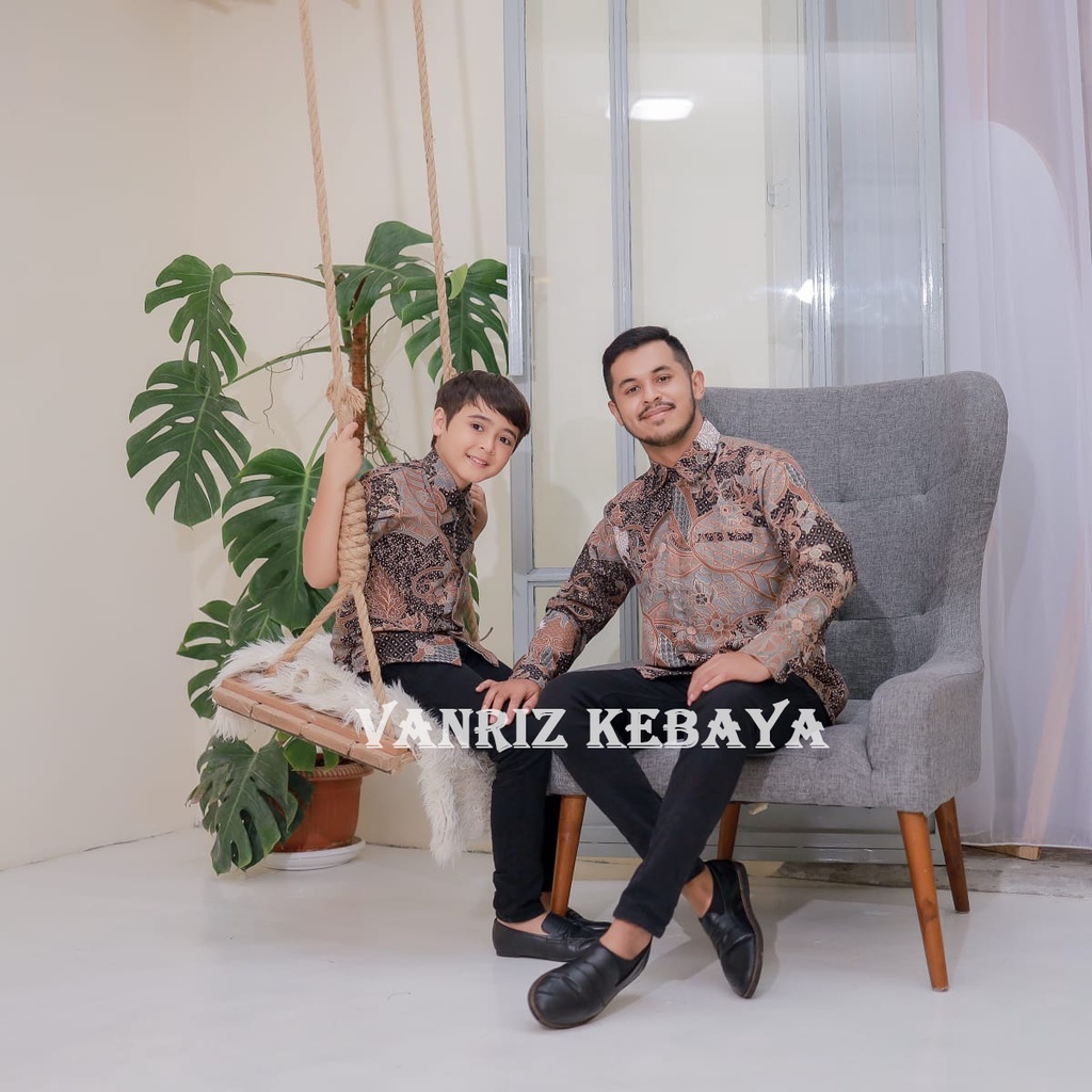 KEMEJA BATIK DEWASA COUPLE ANAK / BATIK PRIA COUPLE ANAK / BATIK ANAK COUPLE AYAH