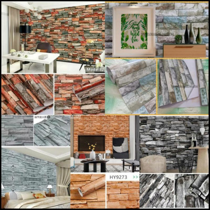 Wallpaper Dinding Motif Batu Alam