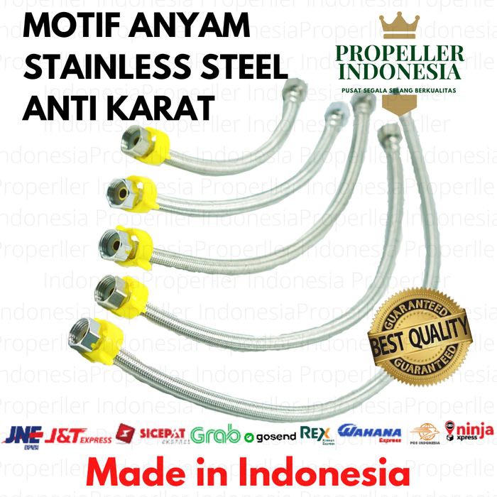 Selang Fleksibel 40CM Anyam Washtafel PROPELLER bisa air panas