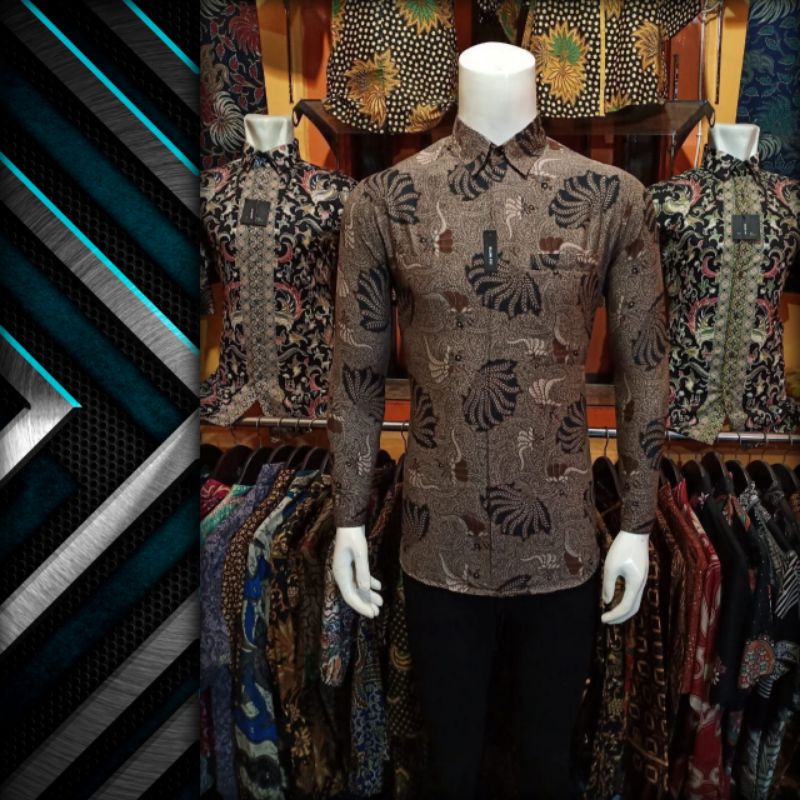 kemejan Pria Lengan Panjang Slimfit Modern Batik Slimfit Pria batik pria lengan panjang batik