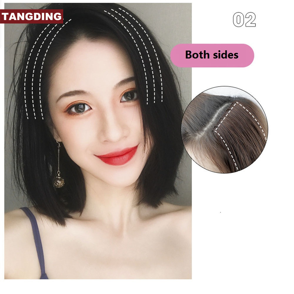 【COD Tangding】Klip Rambut Wig Lurus Shaggy Variasi 3 Warna