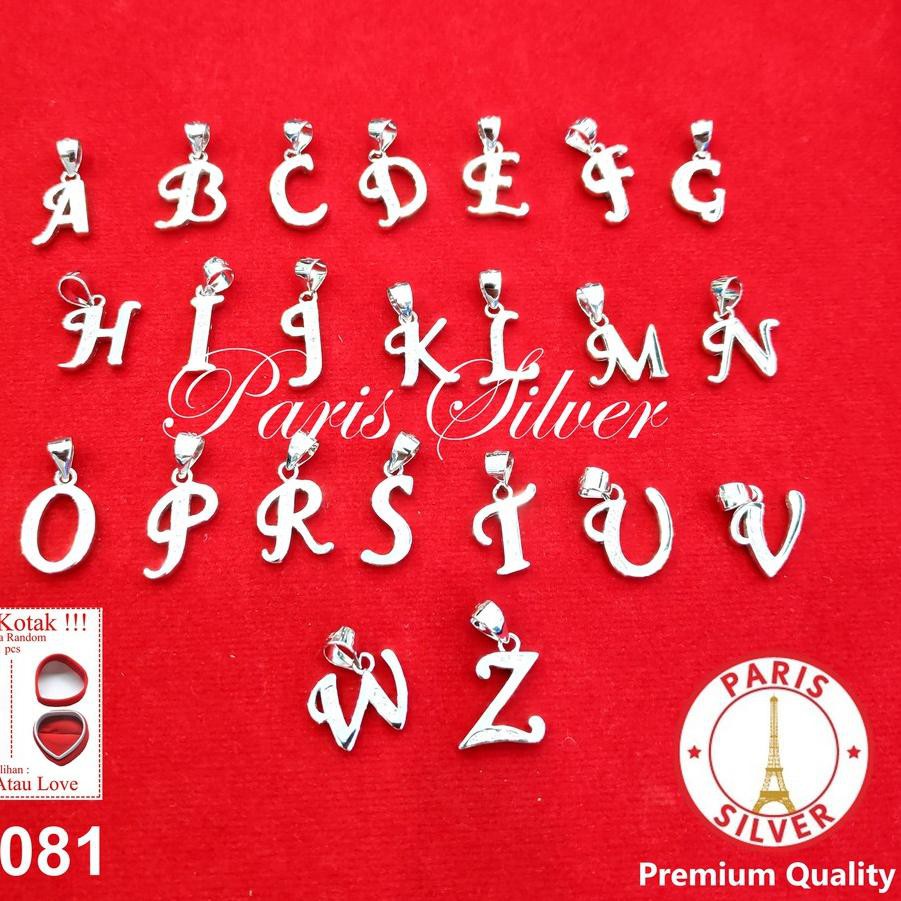 ✵ Kalung Liontin Huruf Nama Inisial Italy Cassandra Itali Perak 925 Silver asli lapis emas putih ✷