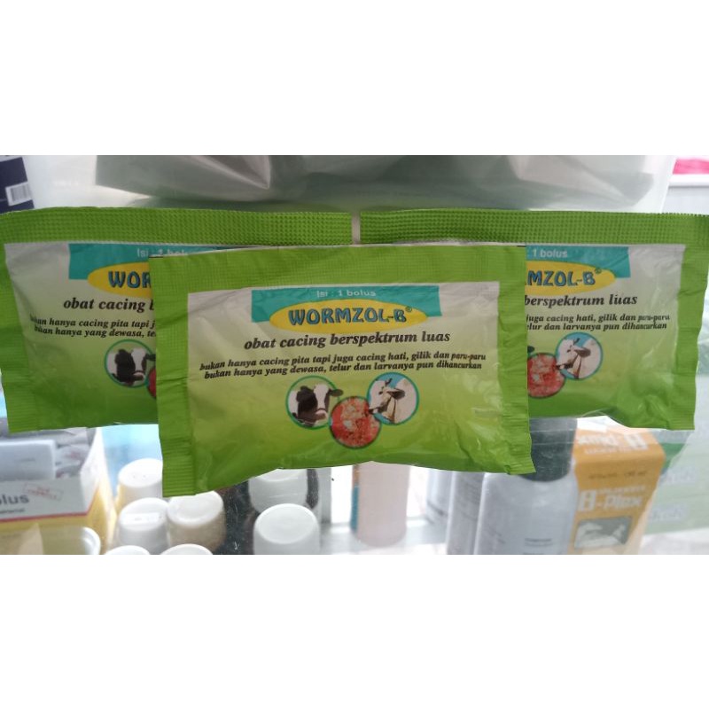 WORMZOL B Obat Cacing Bolus untuk hewan ternak Sapi,Kebau,Kambing, Domba, ECER DAN GROSIR