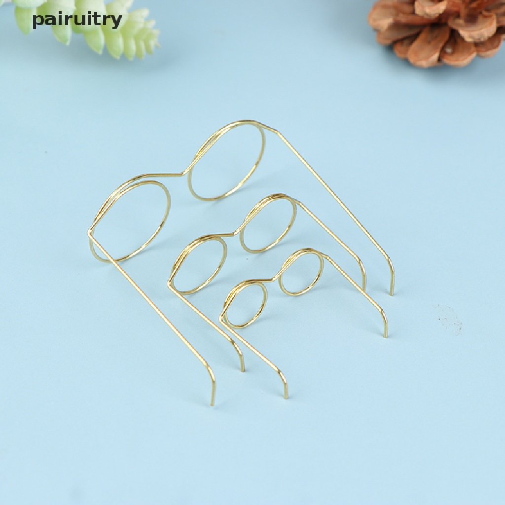 Prt 5 / 10Pcs Kacamata Frame Bulat Tanpa Lensa Gaya Retro Untuk Boneka 9 / 25 / 30cm