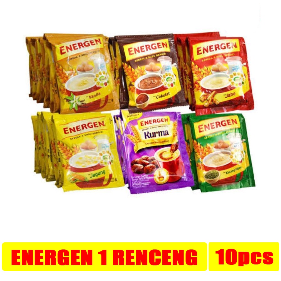 

ENERGEN SERIAL KEMASAN BARU 1 RENCENG 10 PCS 30gr ISI LEBIH BANYAK