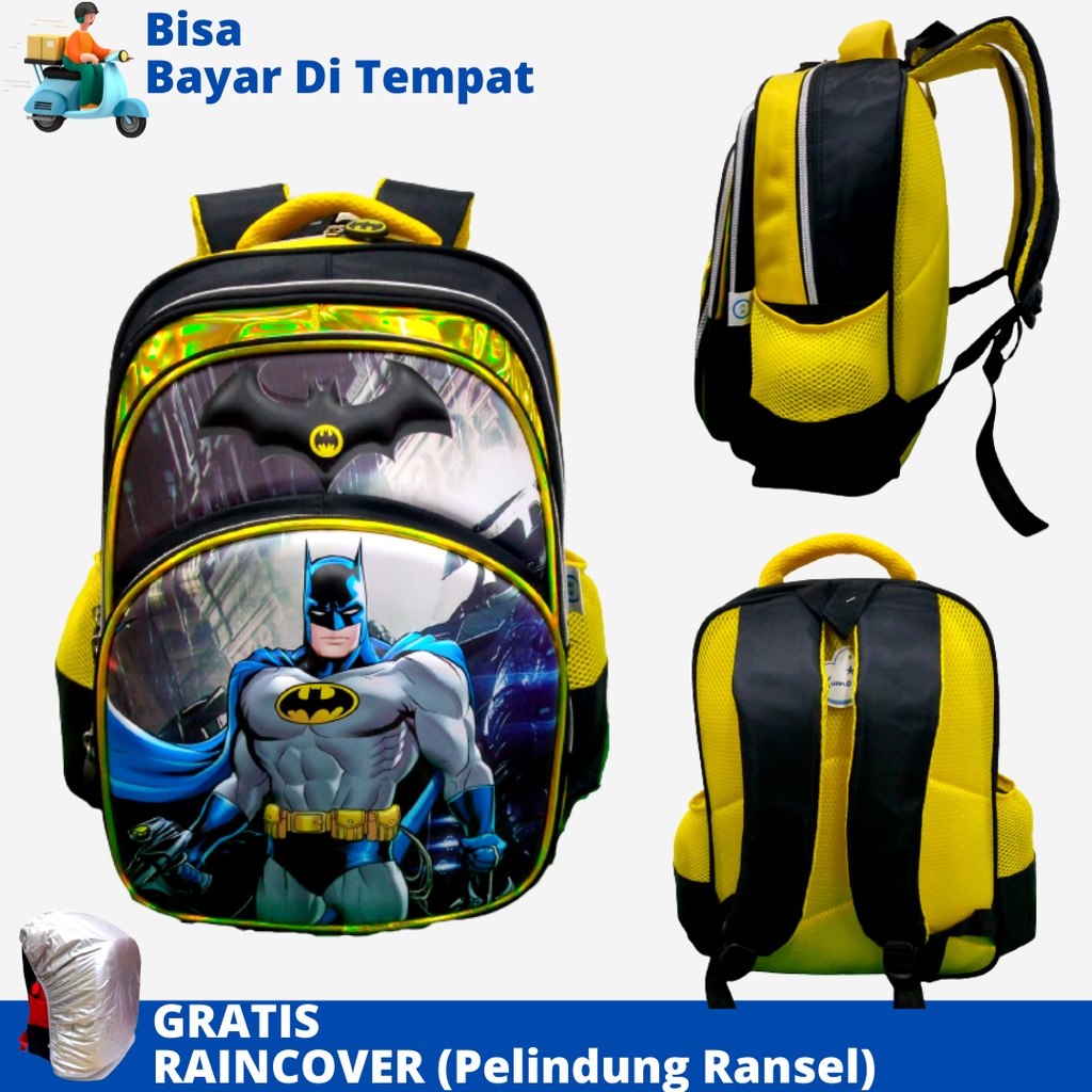 Tas Sekolah Anak SD Karakter Superhero DSTR-16069 Ukuran SD Ransel Anak Tas Anak Laki Laki