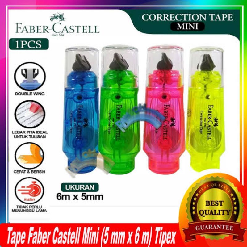 

FABER CASTELL MINI CORRECTION TAPE TIPEX ROL PITA KOREKSI KECIL