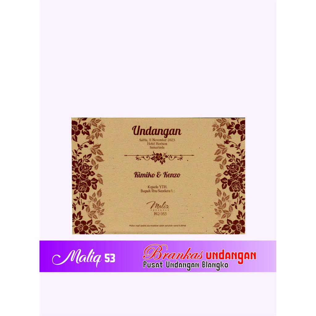 

Blangko Undangan Maliq 53 + Amplop (isi 100lbr)