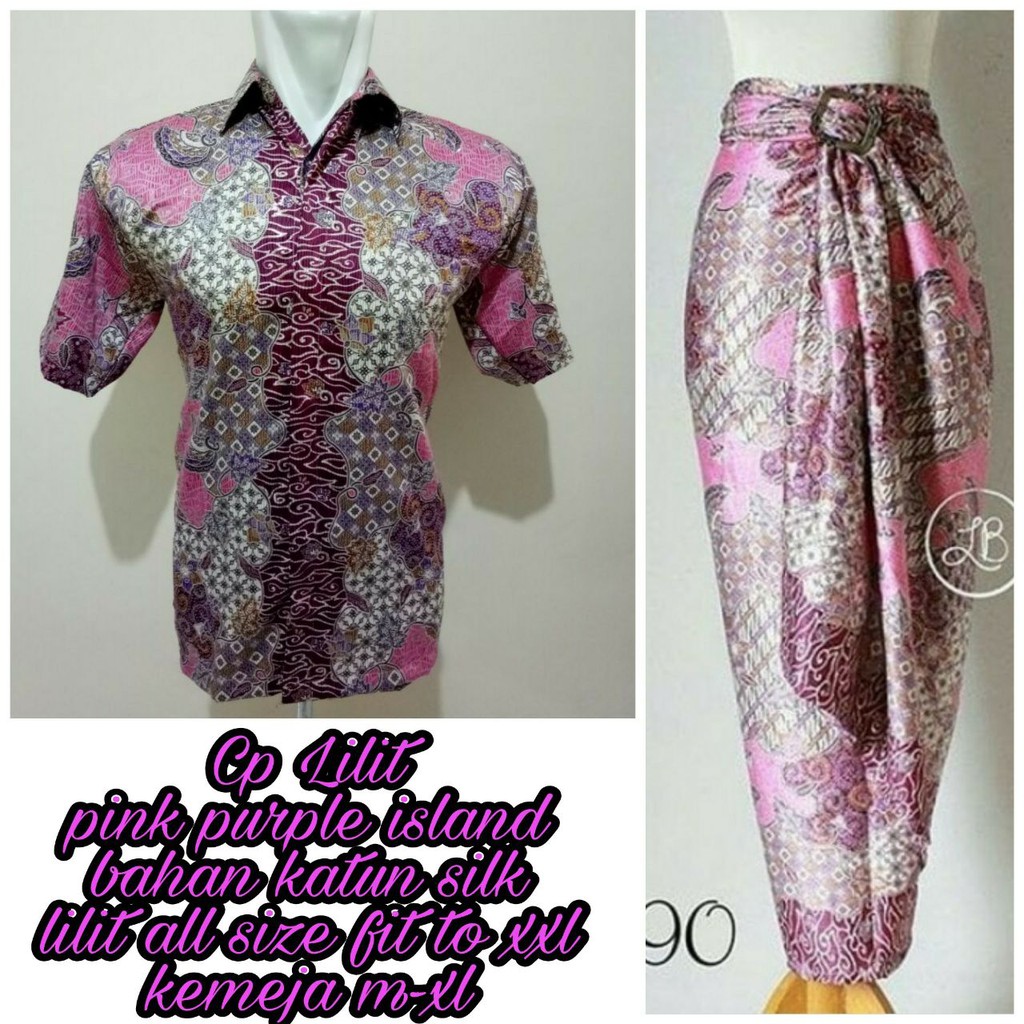 SB Collection Couple Rok Lilit Tina Maxi Dan Kemeja Batik Pria