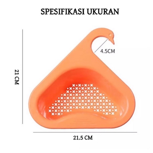 Rak Saringan Wastafel Bentuk Angsa Segitiga / Wadah Tirisan Sisa Makanan  / Angsa Rak Segitiga Tempel