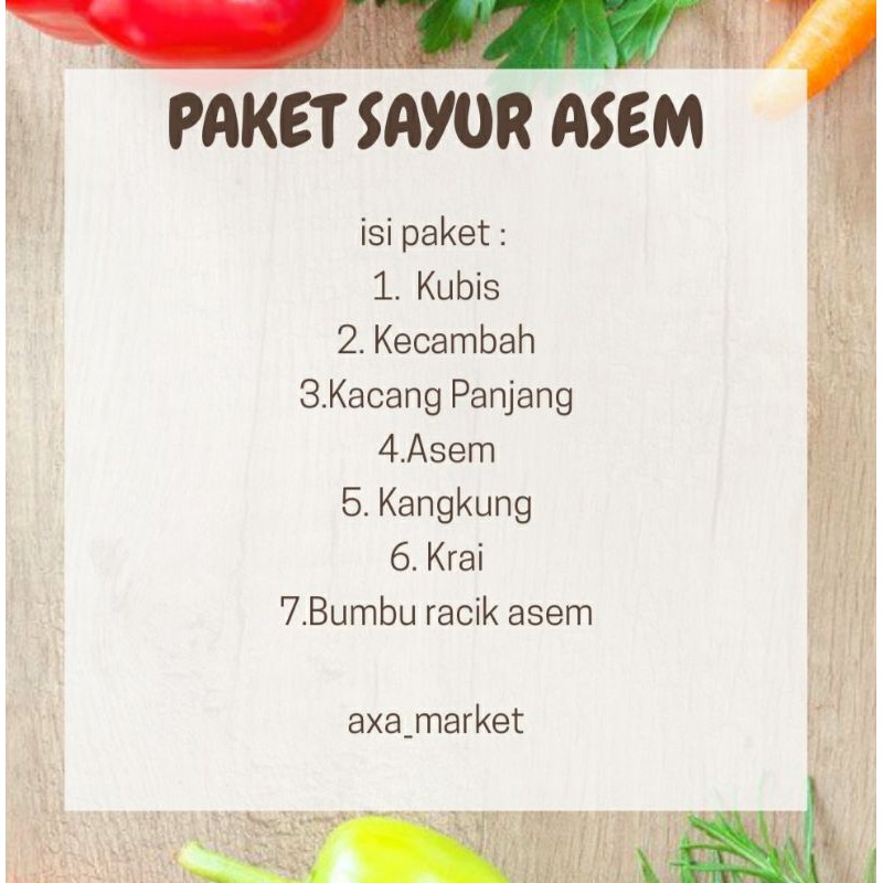 

Paket sayur asem