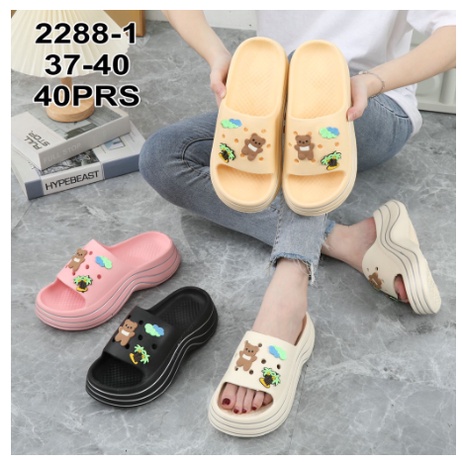 SANDAL FUJI VIRAL/ SANDAL WEDGES SELOP JELLY EVA KOREAN STYLE JIBLITZ 2288-1 - 2268-1 / SENDAL FUJI 