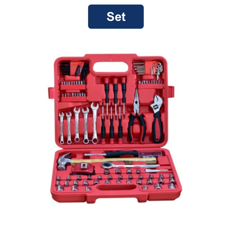 Kenmaster Kunci Sok / Wrench and Socket Set Red Box 110 pcs | Shopee