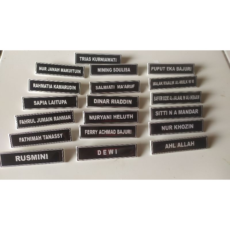 

Name Tag atau Nama Dada Resin Costum