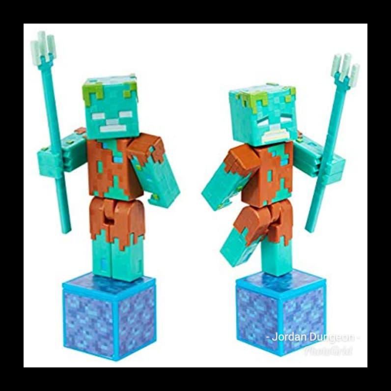 Promo Minecraft Comic Maker Drowned Action Figure Original Mojang Action Figure Termurah Dan