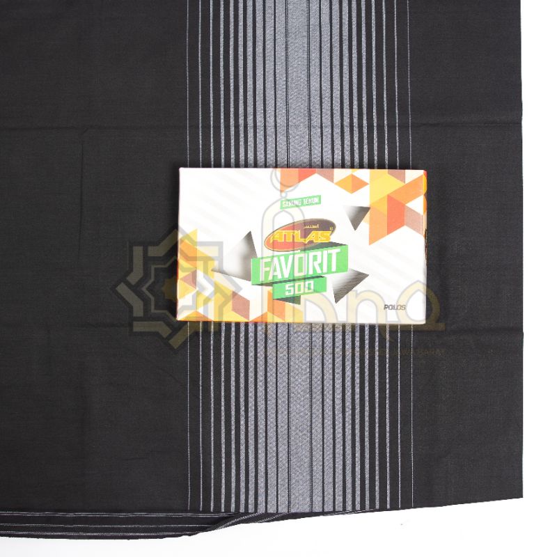 Sarung Atlas Favorit Hitam & Putih Polos/HPL - PPL
