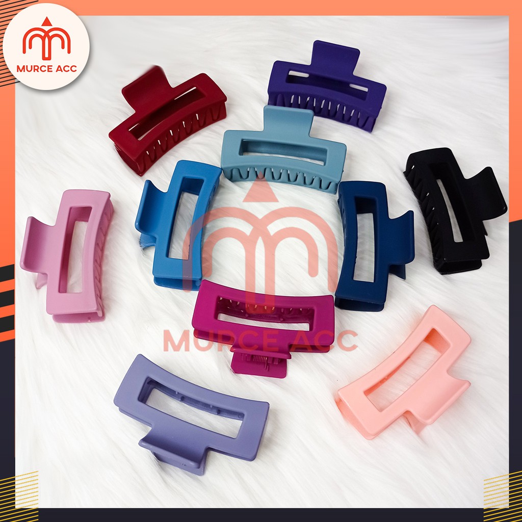 Jedai Doff Kotak Persegi Panjang Jumbo Premium / Jepitan Rambut Salon Kotak Bolong