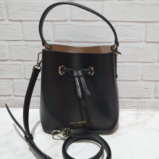 Tas katespade kate spade ks eva bucket black small original authentic bag