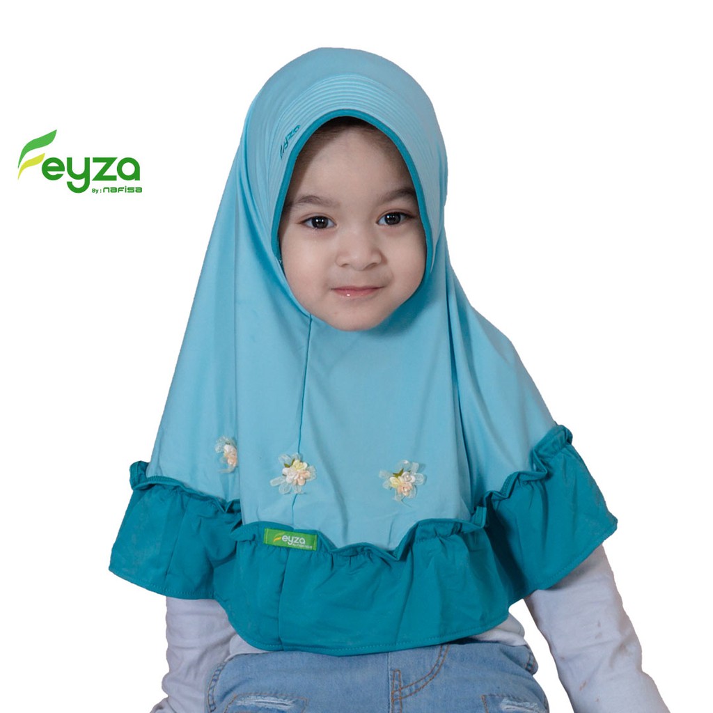 Jilbab Instan Anak Feyza Saida | Hijab Instan Bergo Anak Premium Kerudung Instan Anak Usia 3-4 Tahun