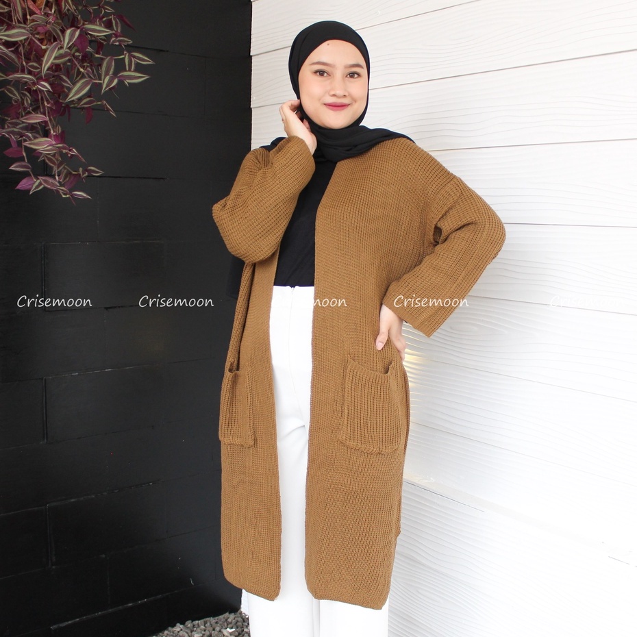 Long cardigan rajut oversize / cardigan Rajut panjang / Cardigan Rajut Longcardy Oversize Tebal-1