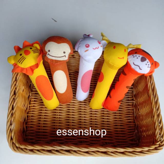 RATTLE STICK Imut boneka genggam mainan bayi tetot