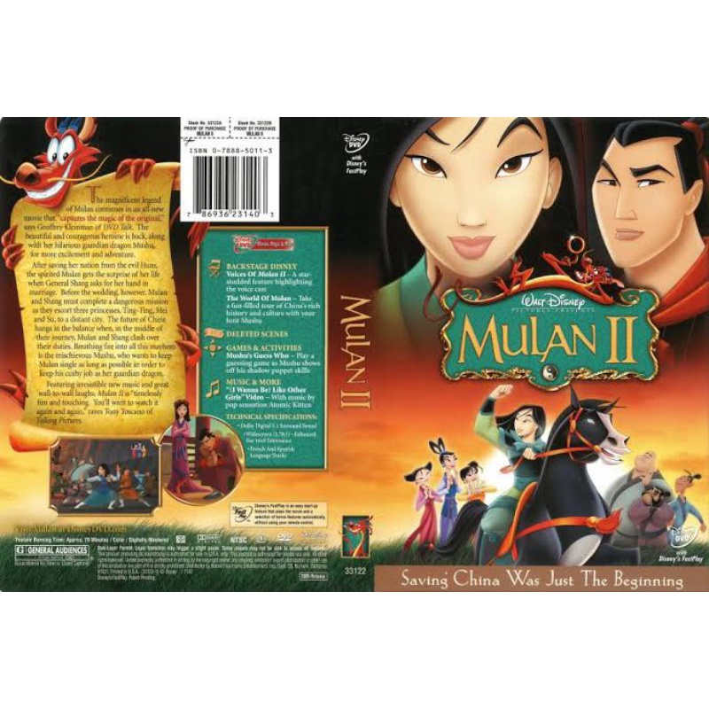 Kaset Film Kartun MULAN 2