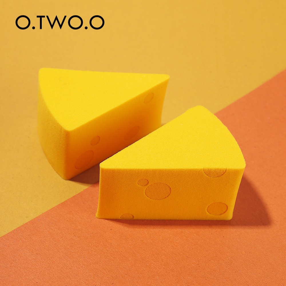 SPONS BEDAK SPONGE PUFF FOUNDATION O TWO O ORIGINAL LA100Y1 CHEESE  BEAUTY BLENDER ALAT MAKEUP TOOLS MURAH LEMBUT PROFESIONAL