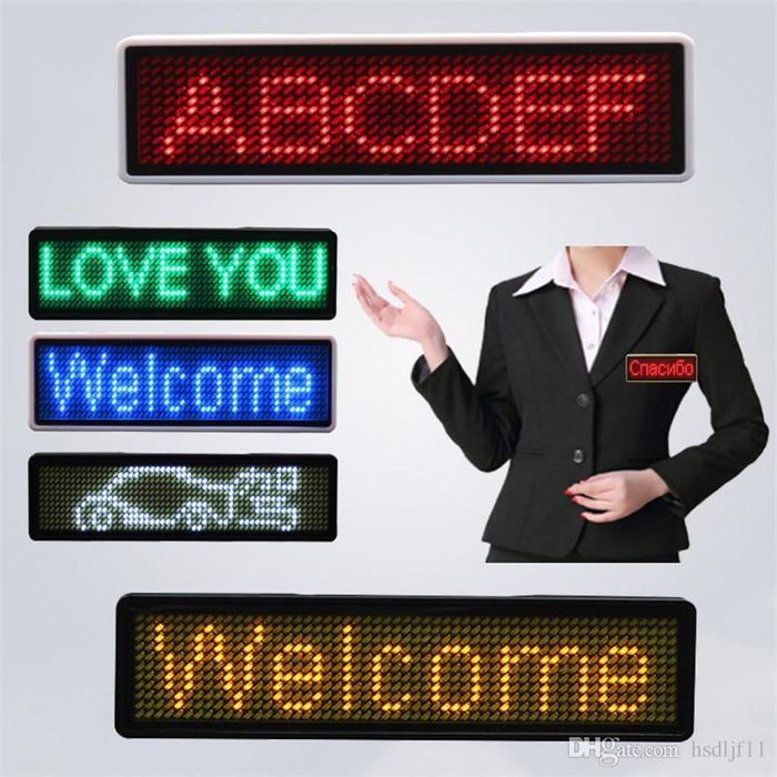 

Dijual Bright LED Name Tag Display NEW