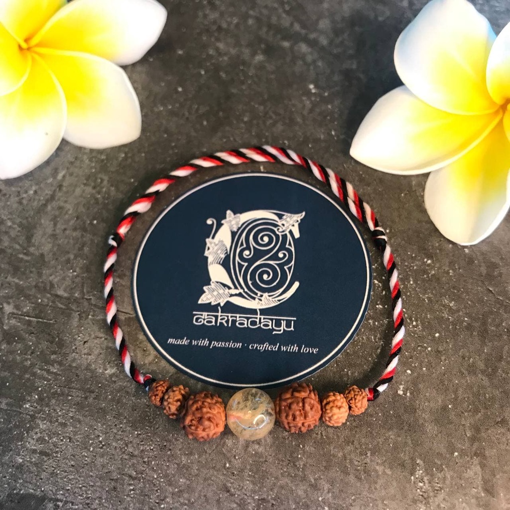 Gelang Tridatu Rudraksha Genitri Rambut Sedana asli khas Bali Original