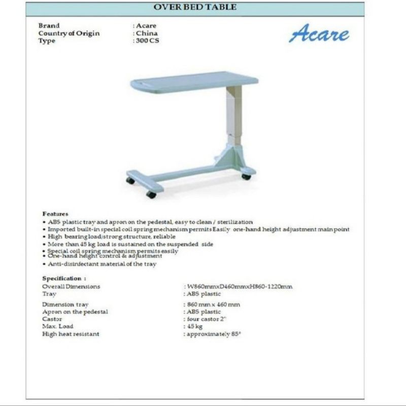 Overbed Table Acare 300 CS / Meja Makan Mayo Acare 300 CS