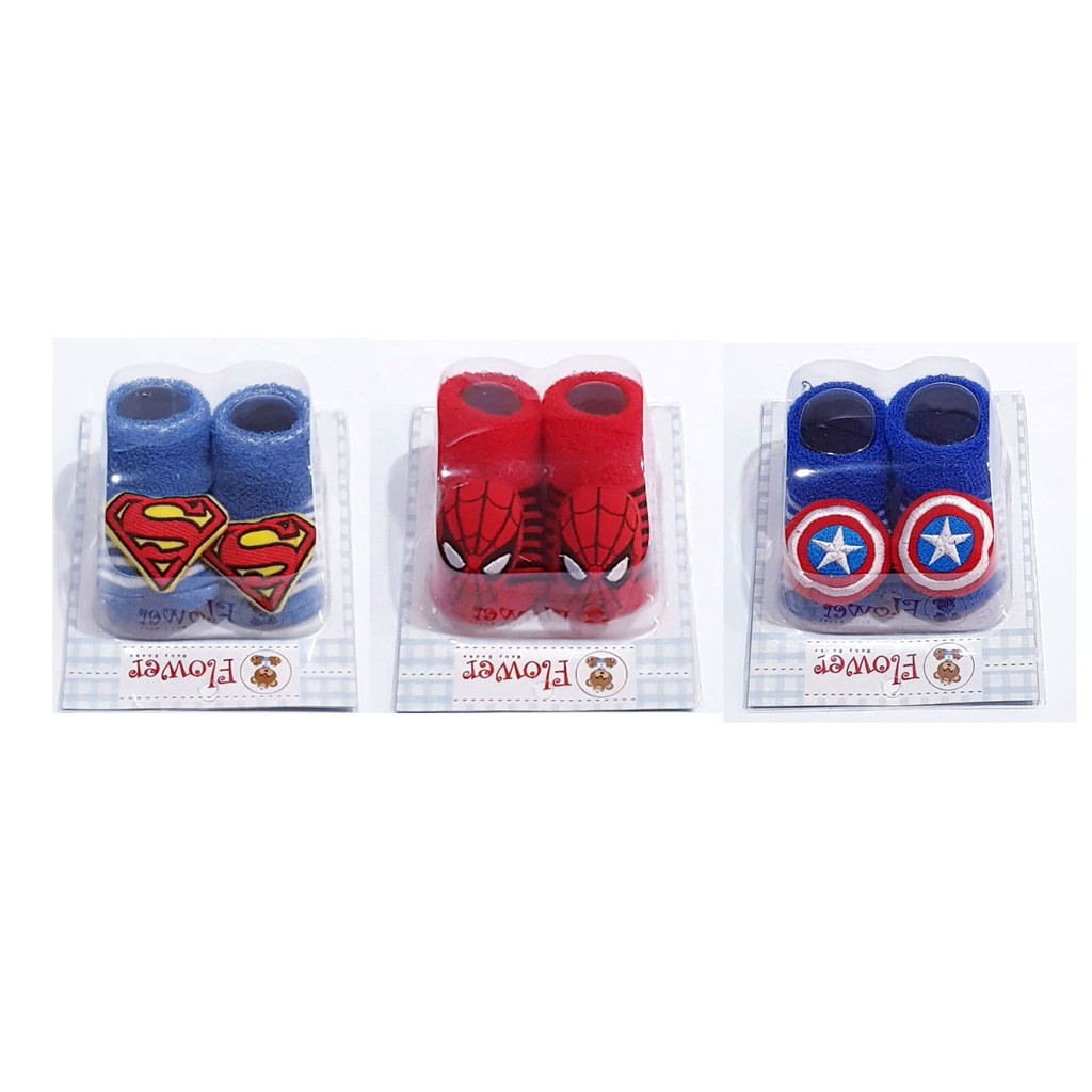  Kaos  Kaki  Bayi  Boneka Karakter Spiderman Camptain 