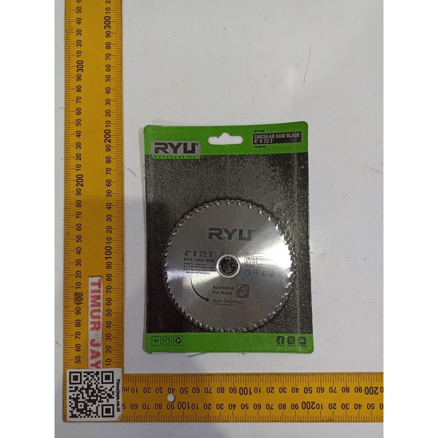 RYU 4 x 72T Mata pisau Potong Kayu Circular Saw Blade 72 T gerinda