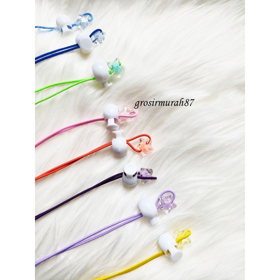 Kalung Tali masker 2 in 1 / Strap mask rantai korea / konektor masker hijab elastis bintang ready stok