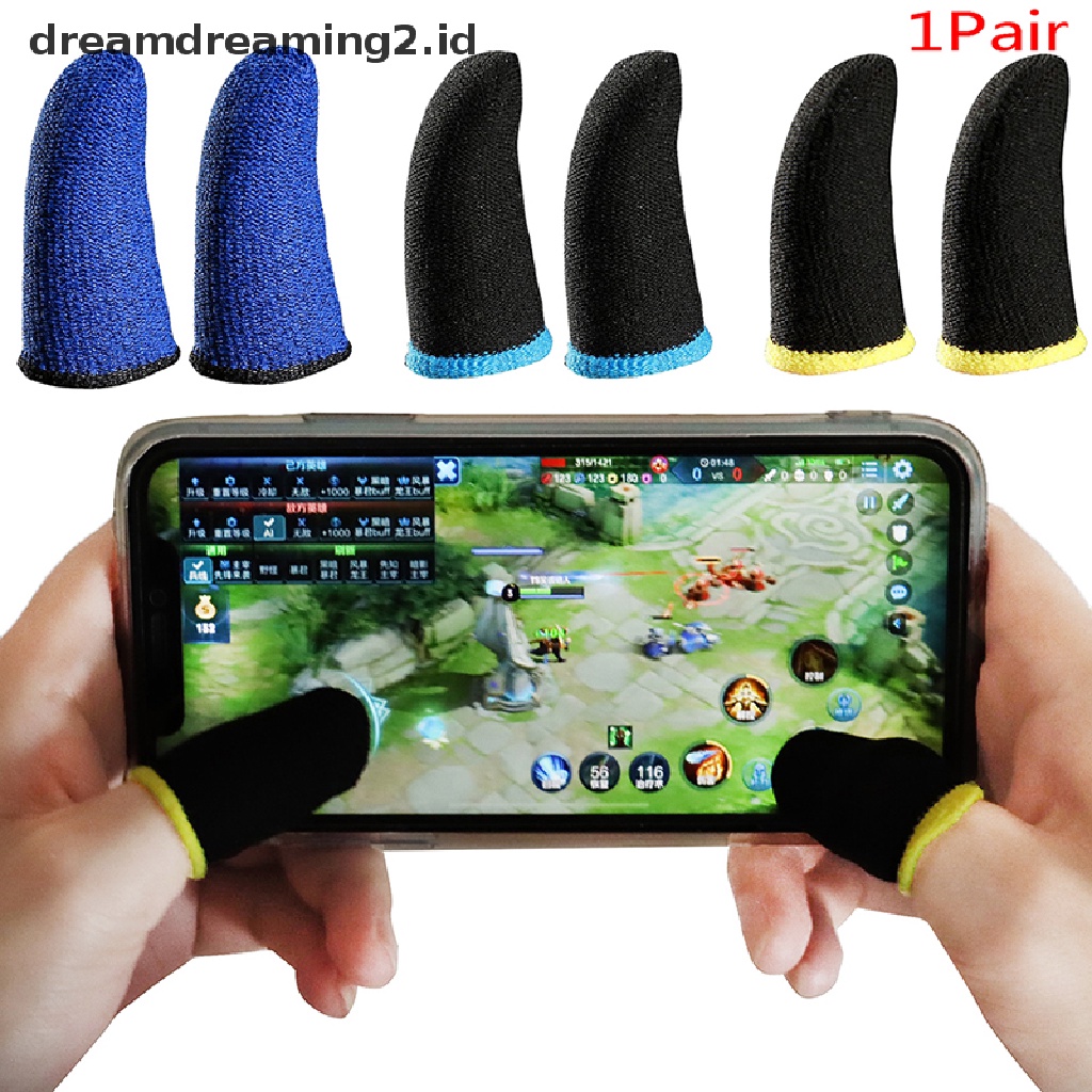 (LIKE) 1 Pasang Sarung Tangan Touch Screen Anti Keringat Untuk Game Handphone