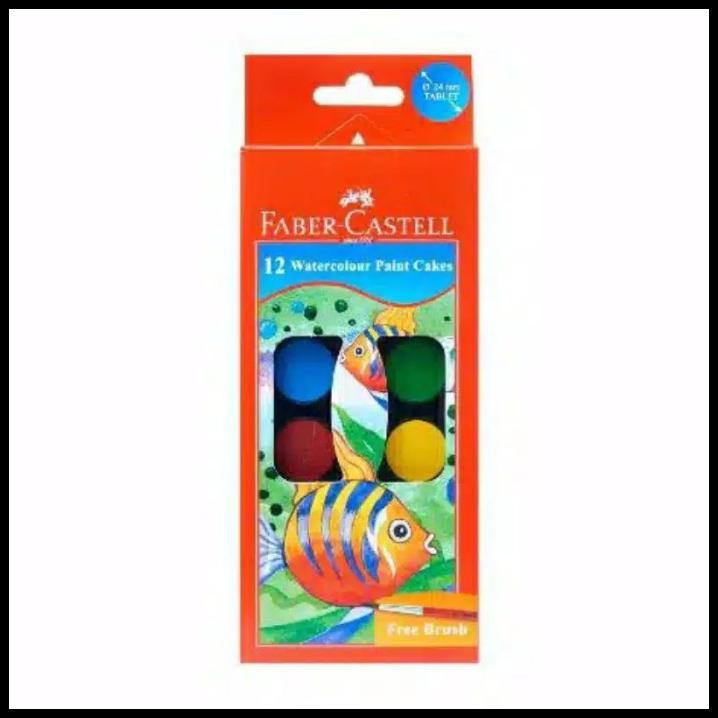 

Best Sale Cat Air / Watercolour Faber Castell Paint Cake 12 Warna