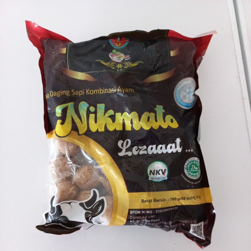 

Bakso Daging Sapi Urat Kimbinasi Ayam Nikmato 700g/50 Butir