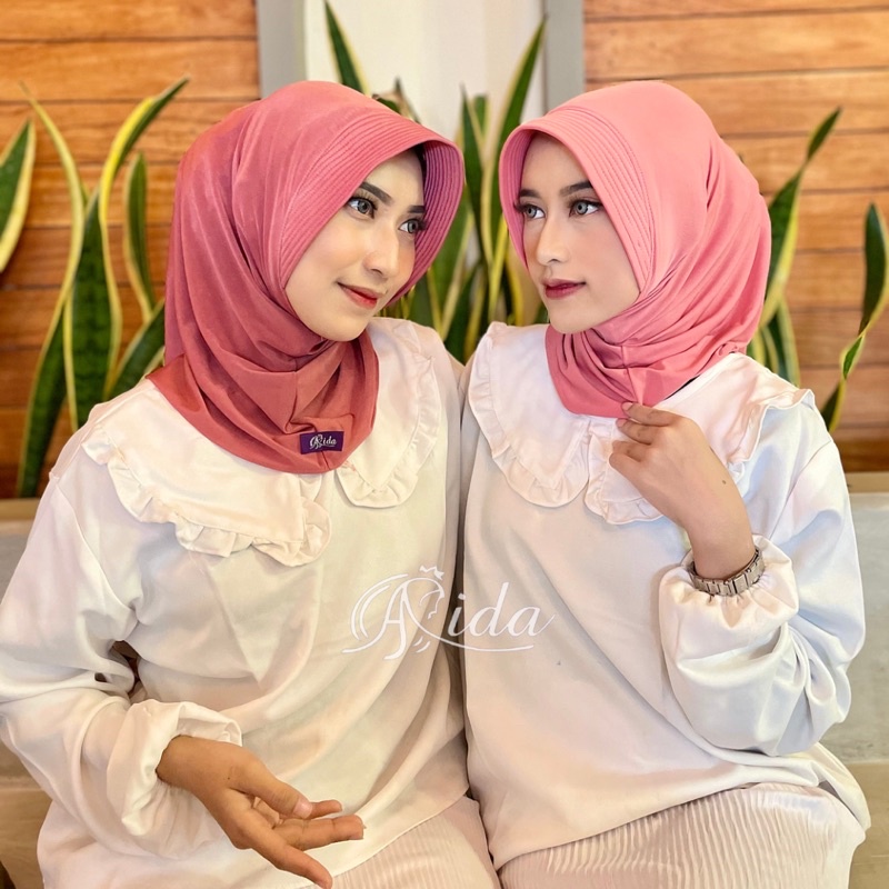 Jilbab Sport Volly Jersey Hijab Instant