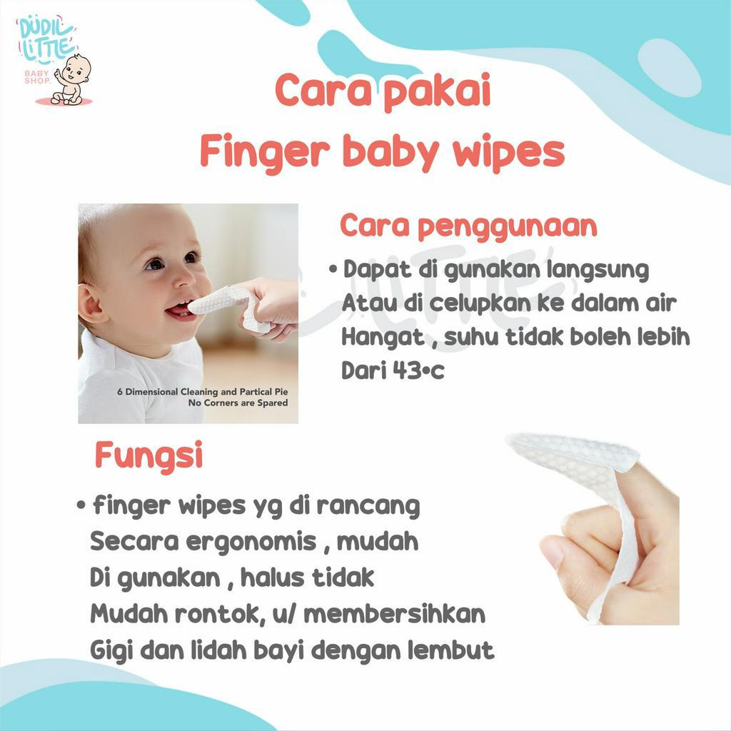 Tisu jari pembersih mulut lidah gigi bayi Finger Wipes Isi 5pcs Oral cleaner ORI