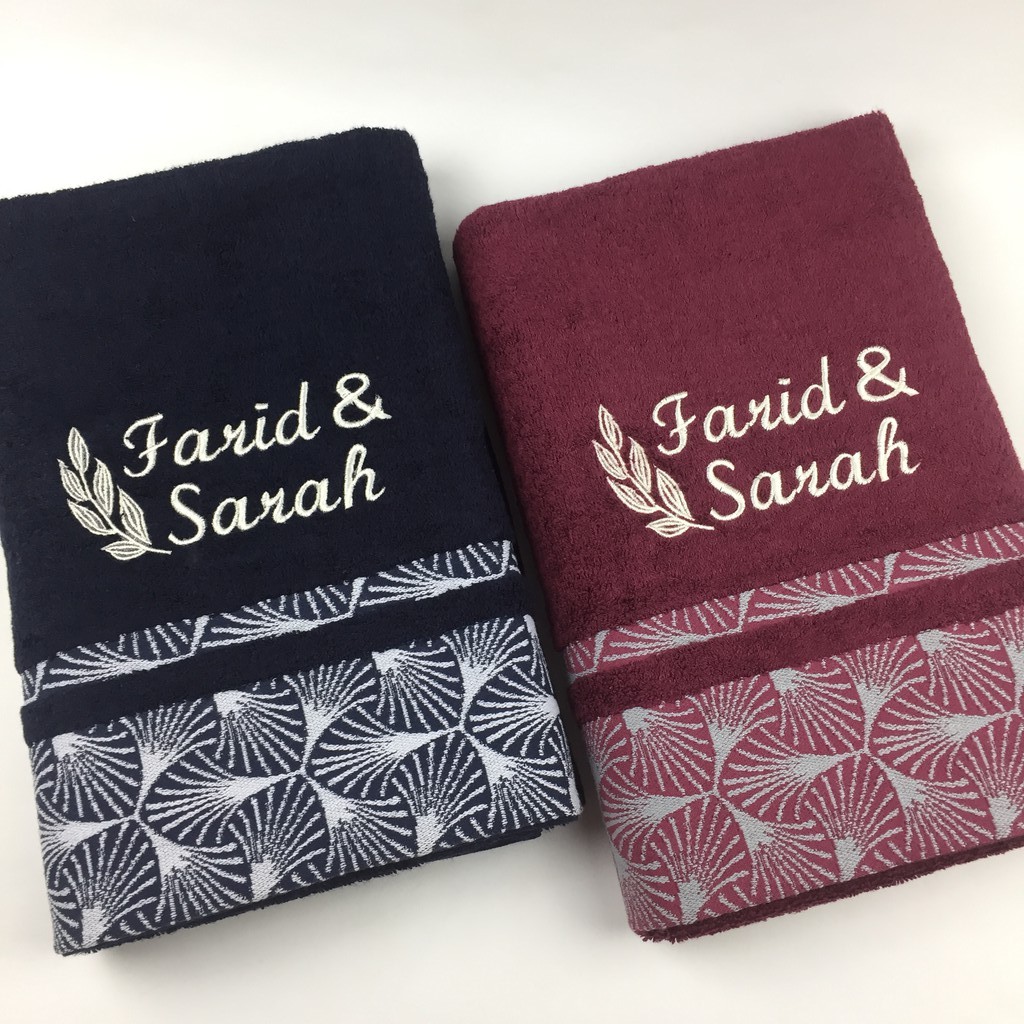 1 (Satu) Handuk Morning Whistle + Bordir / Handuk Seserahan Pernikahan / Handuk Couple