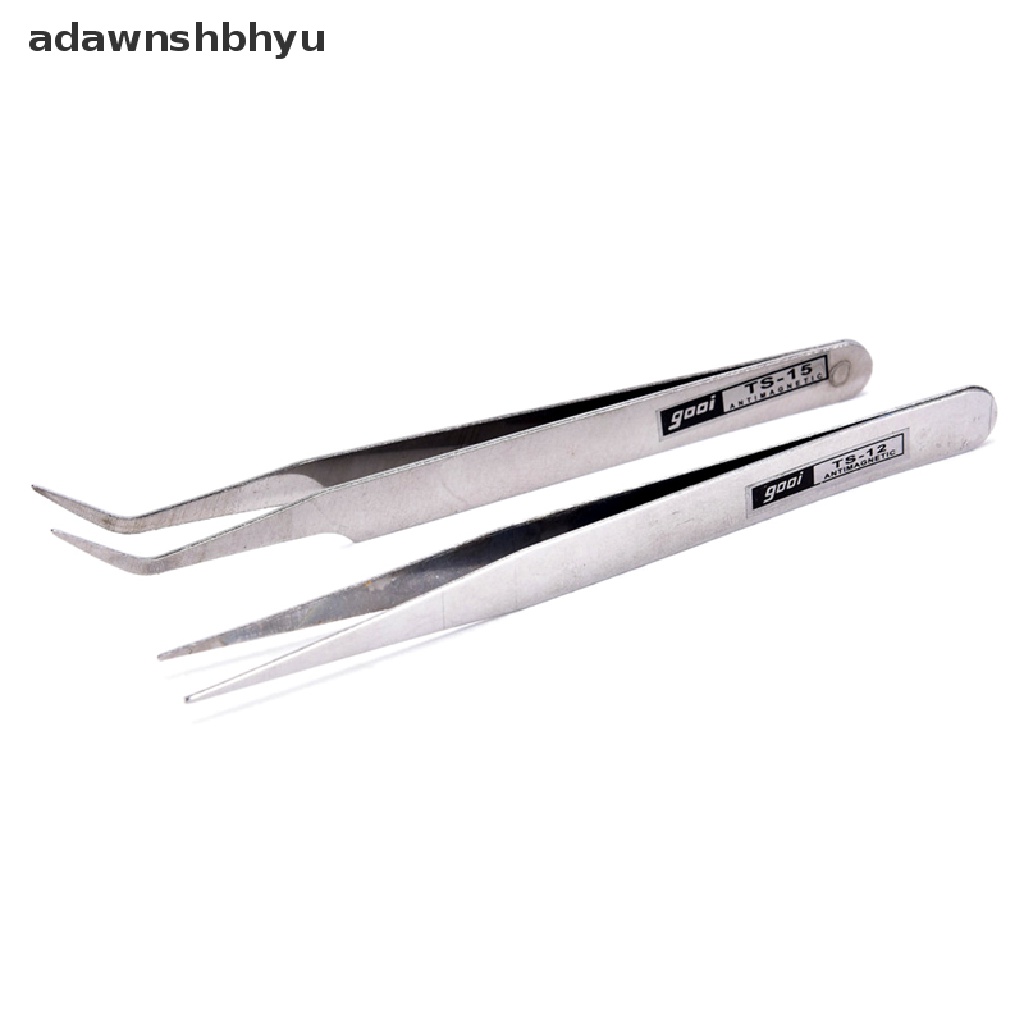 Adawnshbhyu 2x Stainless Steel Eyelash Gems Pick Tools Perlengkapan Nail Art Kosmetik