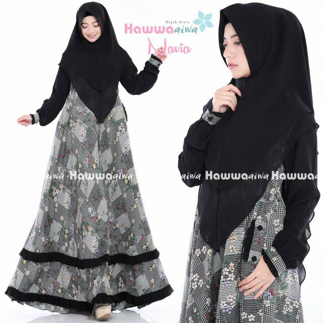 Gamis Syari Navia Original by Hawwa Aiwa