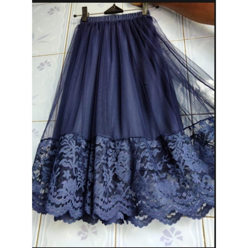 ROK TUTU RENDA BROKAT ANAK TANGGUNG USIA 7-12TAHUN