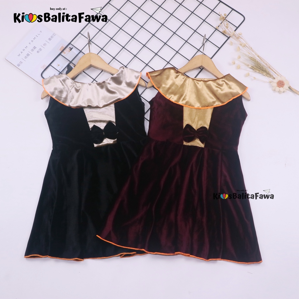 [BLUDRU] Dress Cantika Bayi - 3 Tahun / Dress Anak Perempuan Gaun Baju Pesta Kensi Polos Grosir Cewe