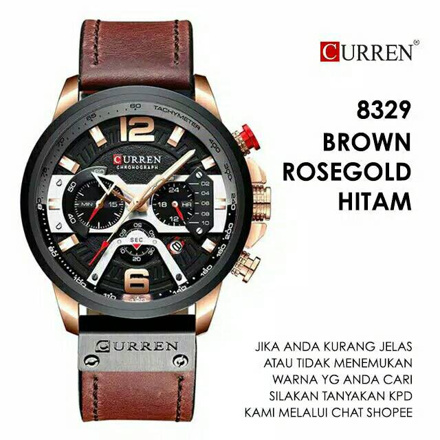 Jam Tangan Pria CURREN 8329 Original Analog Chronograph