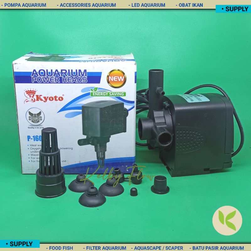 POMPA FILTER CELUP AQUARIUM KYOTO P 1600 MESIN AQUARIUM POMPA AIR POWER HEAD