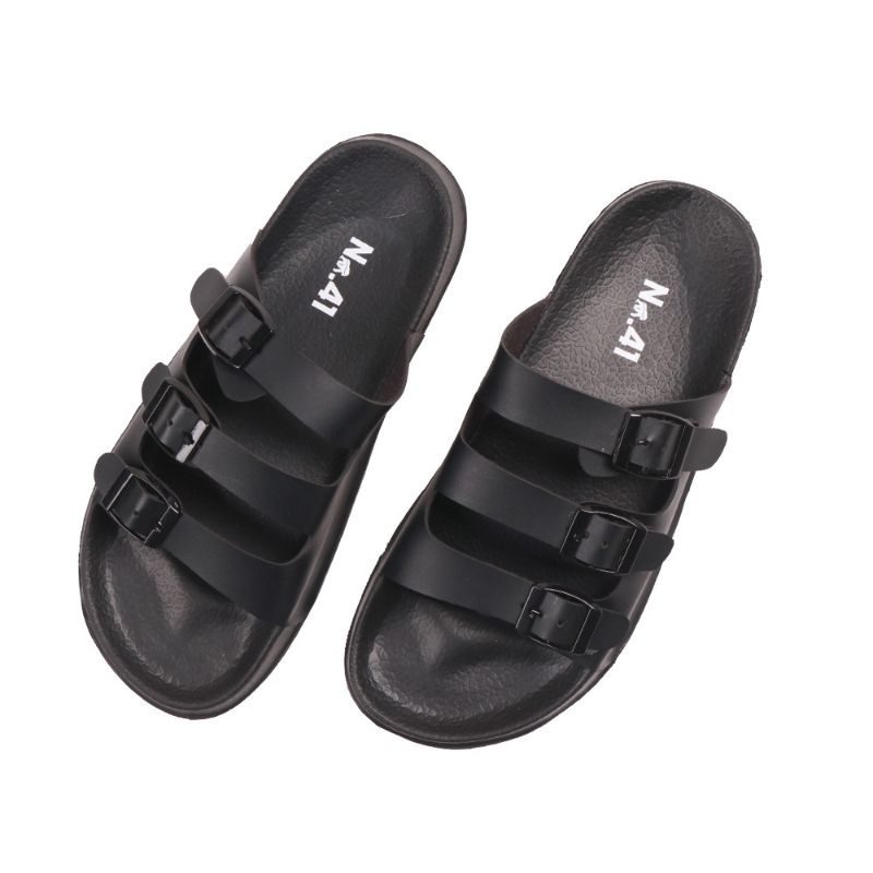 Sendal Slip Hitam Pria Casual House Of Smith Original Sandal Pria Hitam Casual Keren Original Fullta