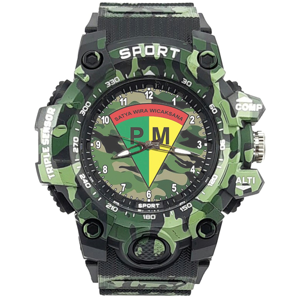 {Istimewa} Jam Tangan PM - POLISI MILITER 3 Hitam Army Water Resistant