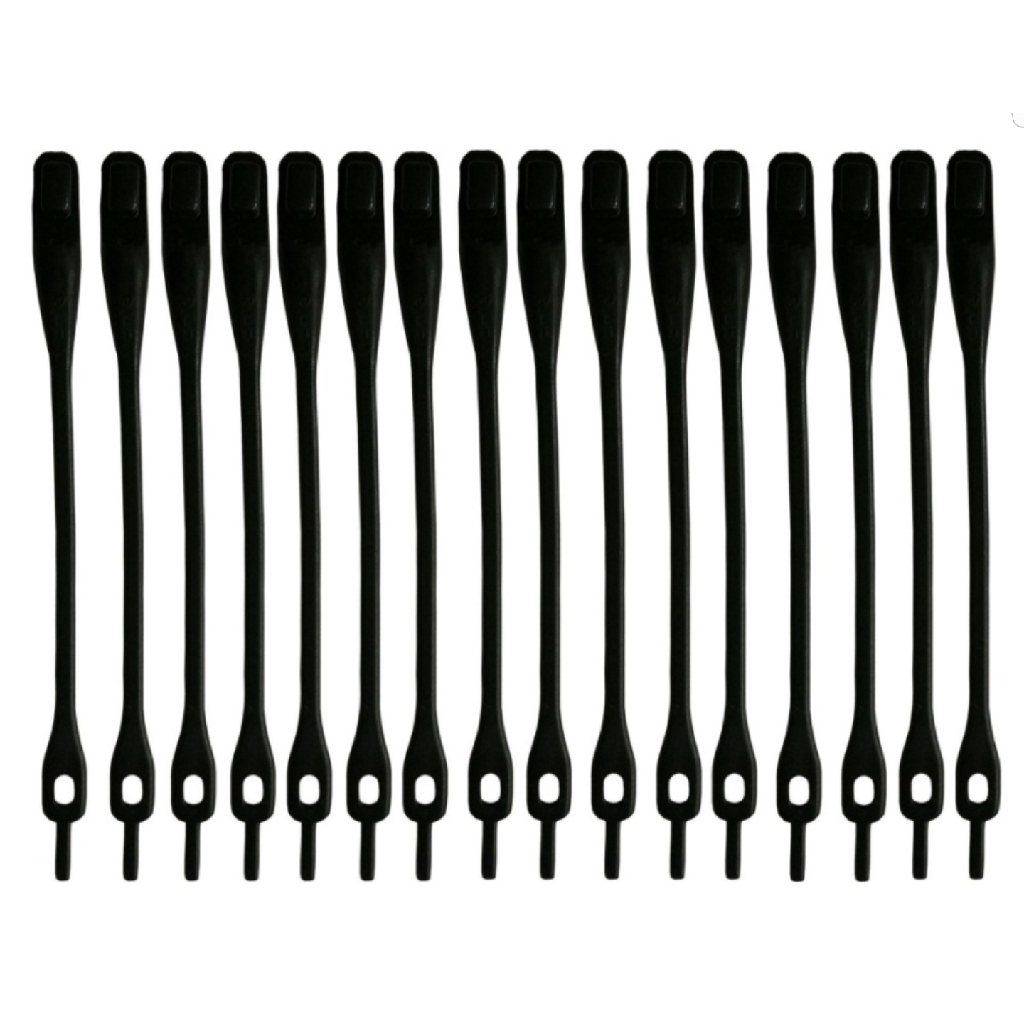 HILACES BASIC Lazy Shoelace Tali Sepatu Silikon tali sepatu karet (8PCS/PACK)-BLACK